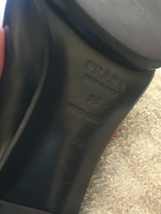 Prada Black Leather Square-Toe Heels